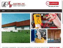 Tablet Screenshot of kwelectricinc.com